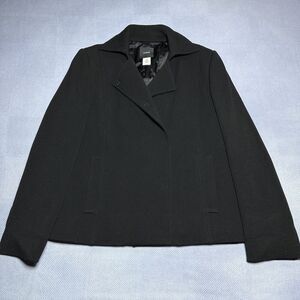 J. Crew‎ Hook and Eye Closure Wool Blend Insulated Black Coat Women's Size 10